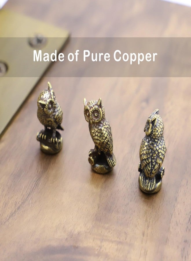 RillyRellow Hinge Head Owl, Hinge Decorative Topper, Miniature Magnetic Figurine Door Decor, Whimsical Quirky Home Decor, Miniature Lover Gift, Cute Owl Decor (3 per Set) - Image 2